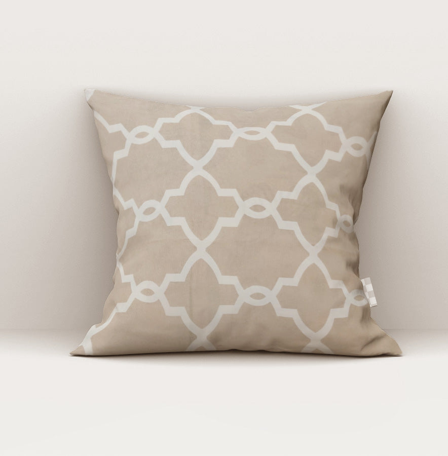 Duck Cotton Geometric Printed Cushion Cover