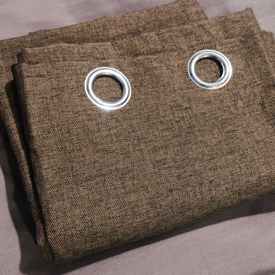 Dark Brown Premium Thick Jute Curtain