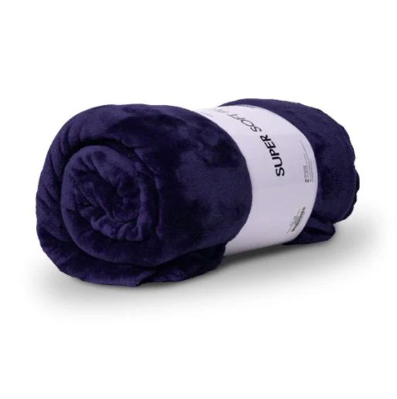 Luxuriously Soft Blue Velvet Fleece Blankets For Gentle Weather