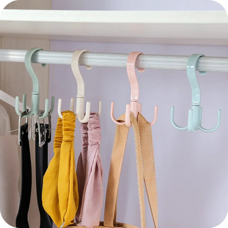 Space-Saving 360° Storage Rack Hanger - Adjustable Closet Organizer for Bags, Shoes, Belts & Scarves