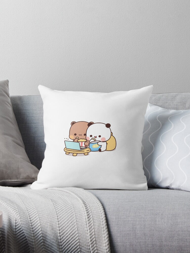 Movie Night Panda Bear Cushion