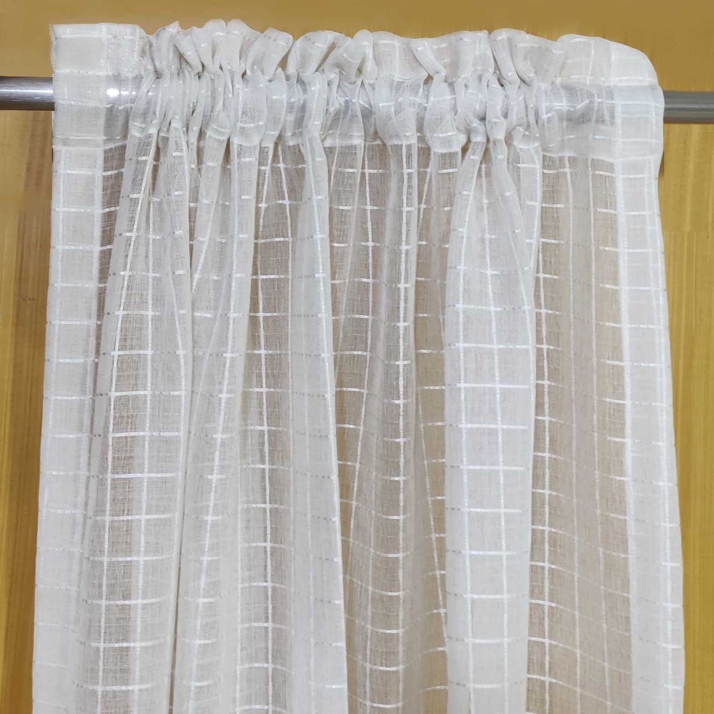 White Heavy Net Chiffon Curtain