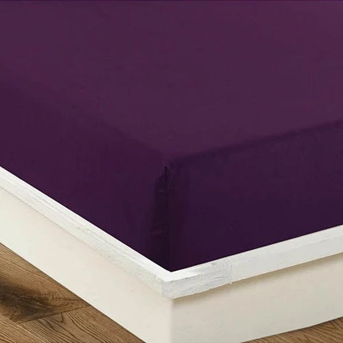 Purple Soft Organic Cotton Fitted Sheet