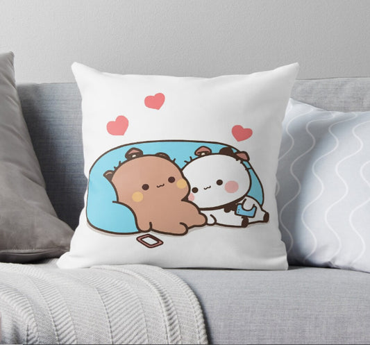 Bear and Panda Balloon Cushion Cover