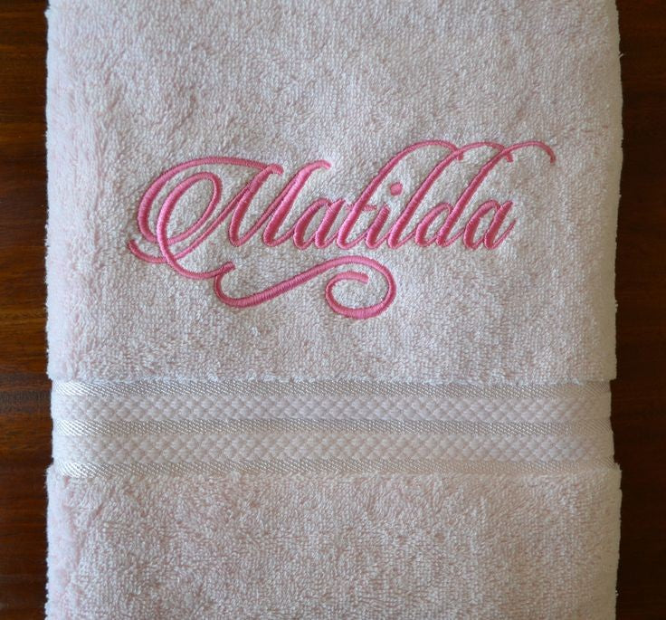 Personalized Name Towel 100% Cotton (Make a personalized towel with your name) - Pair