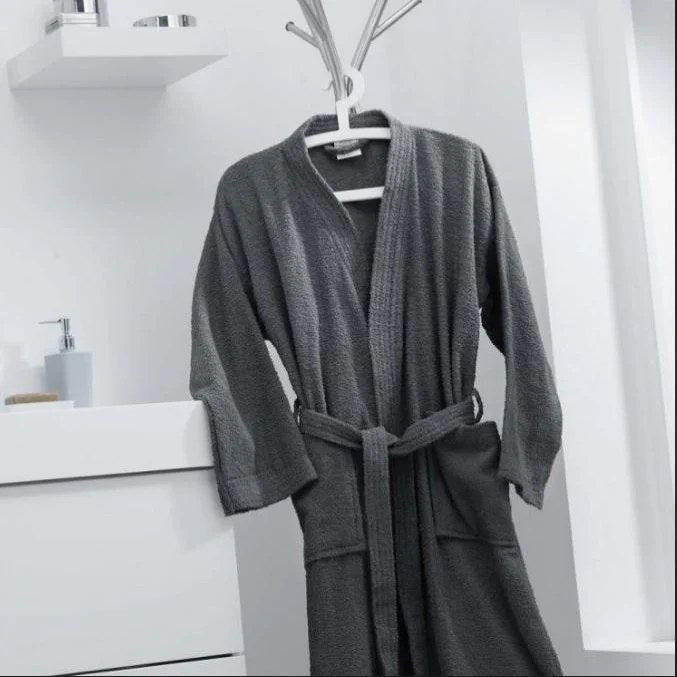 Grey Egyptian Cotton Bathrobe