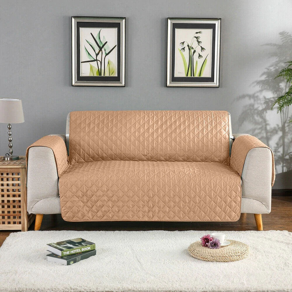 Light Brown 6 Seater Sofa Cover Set