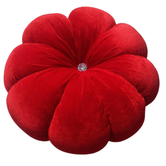 Flower Velvet Round Throw Pillow Couch Cushion