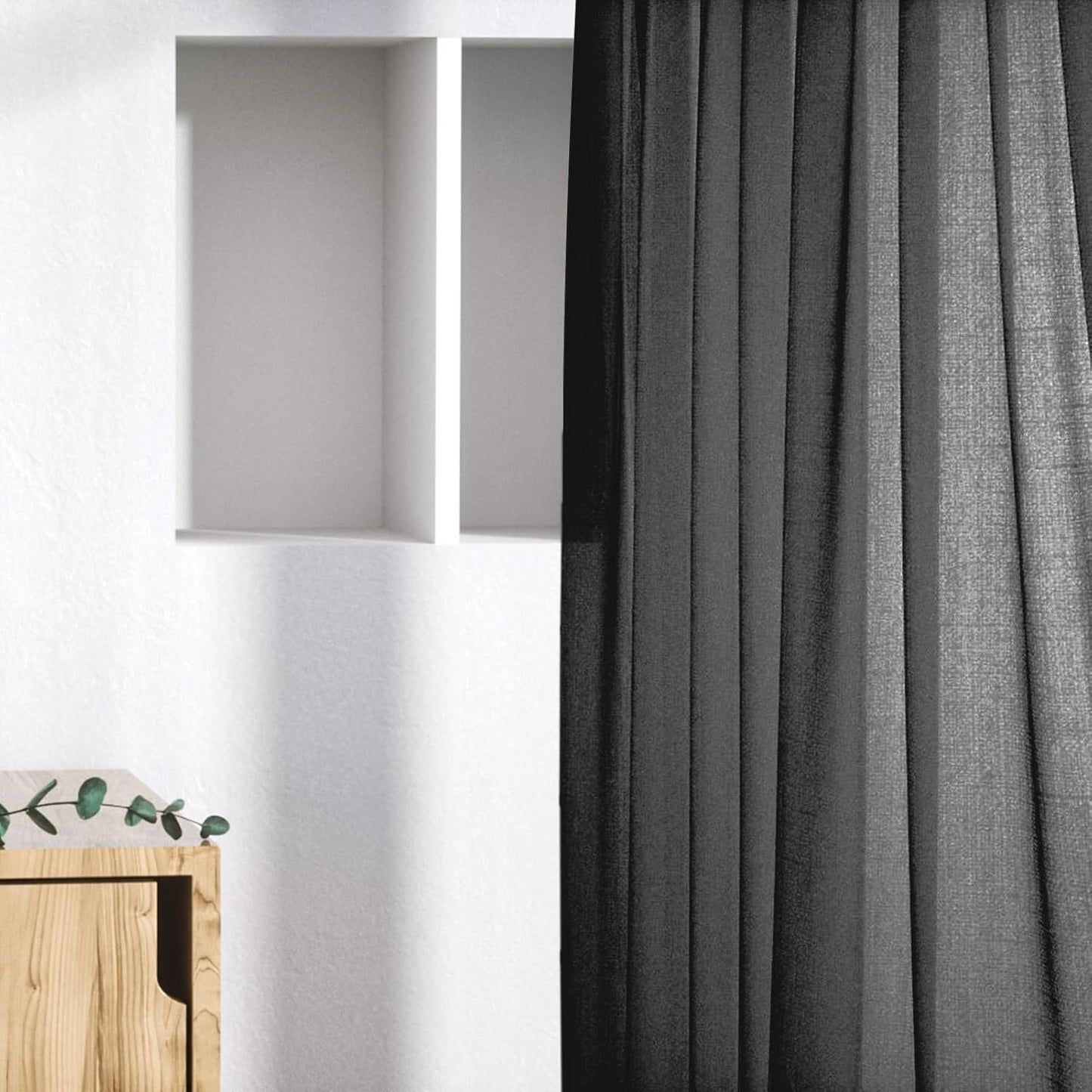 Net Curtains Light Filtering Window Treatment Sheer & Drapes Slot Top Sheer Curtains for Bedroom