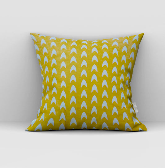 Yellow Printed Duck Kids Room Cushion Cover