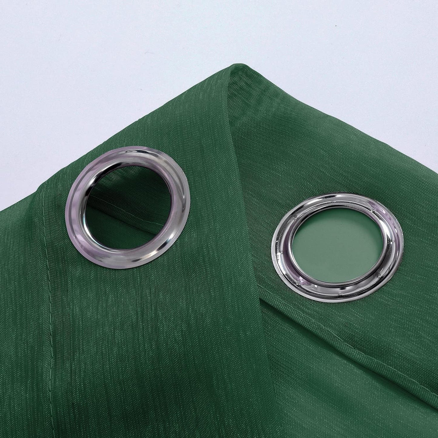 Green Airy Chiffon Sheer Curtains- Set of 2