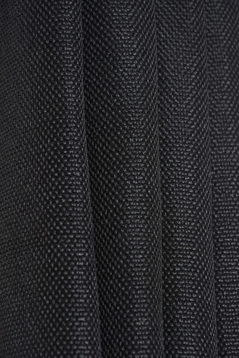 Black Window Thick Jute Curtains Set of 2 Panels