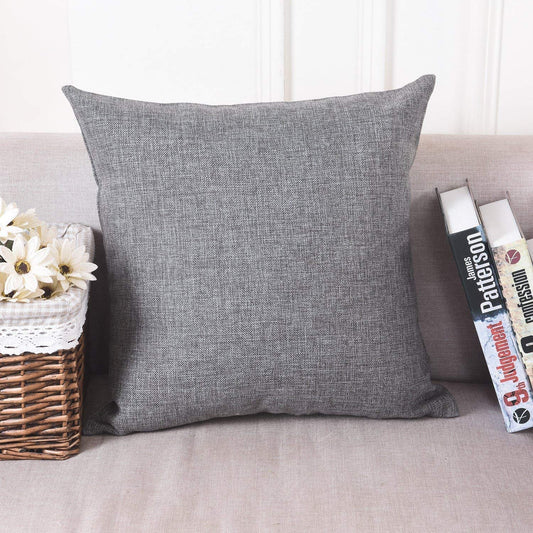 Grey Jute Cushion Cover
