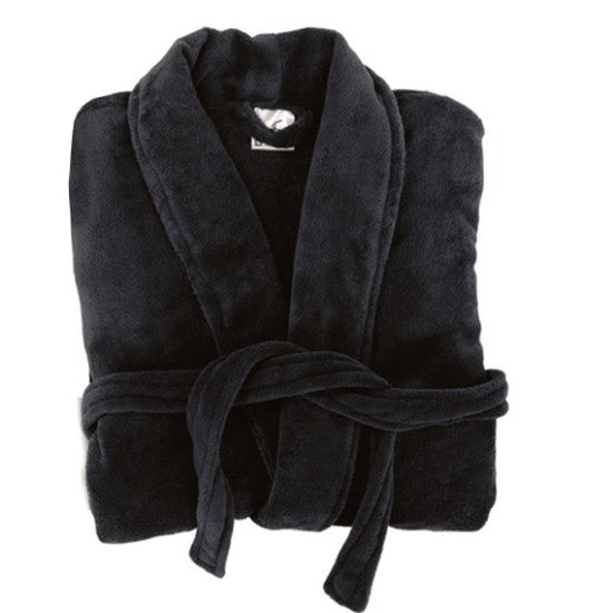 Black Egyptian Velvet Gown Bathrobe