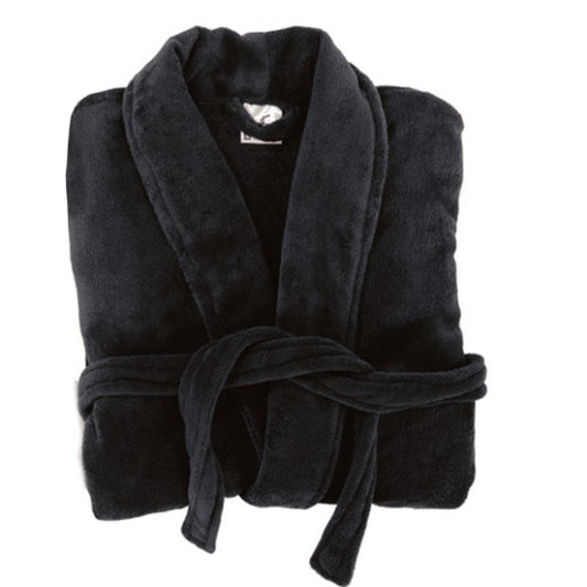Black Egyptian Velvet Gown Bathrobe
