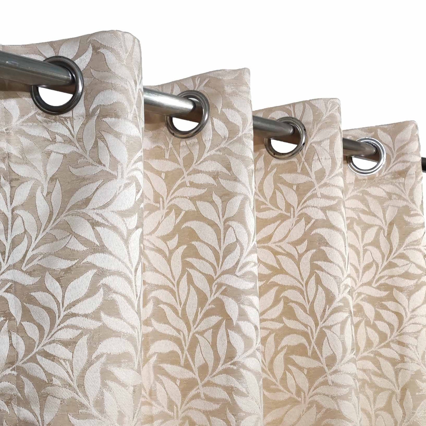 Cream Premium Quality Eyelet Curtain - Single Panel