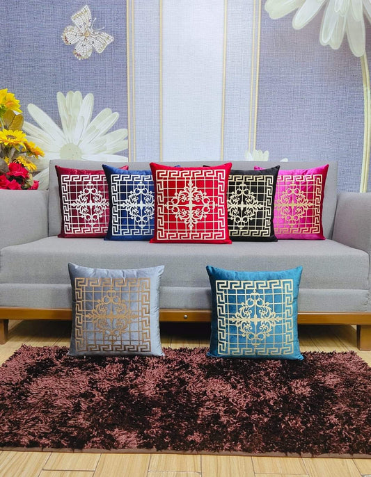 Lush Velvet Laser Cutwork Cushion Covers