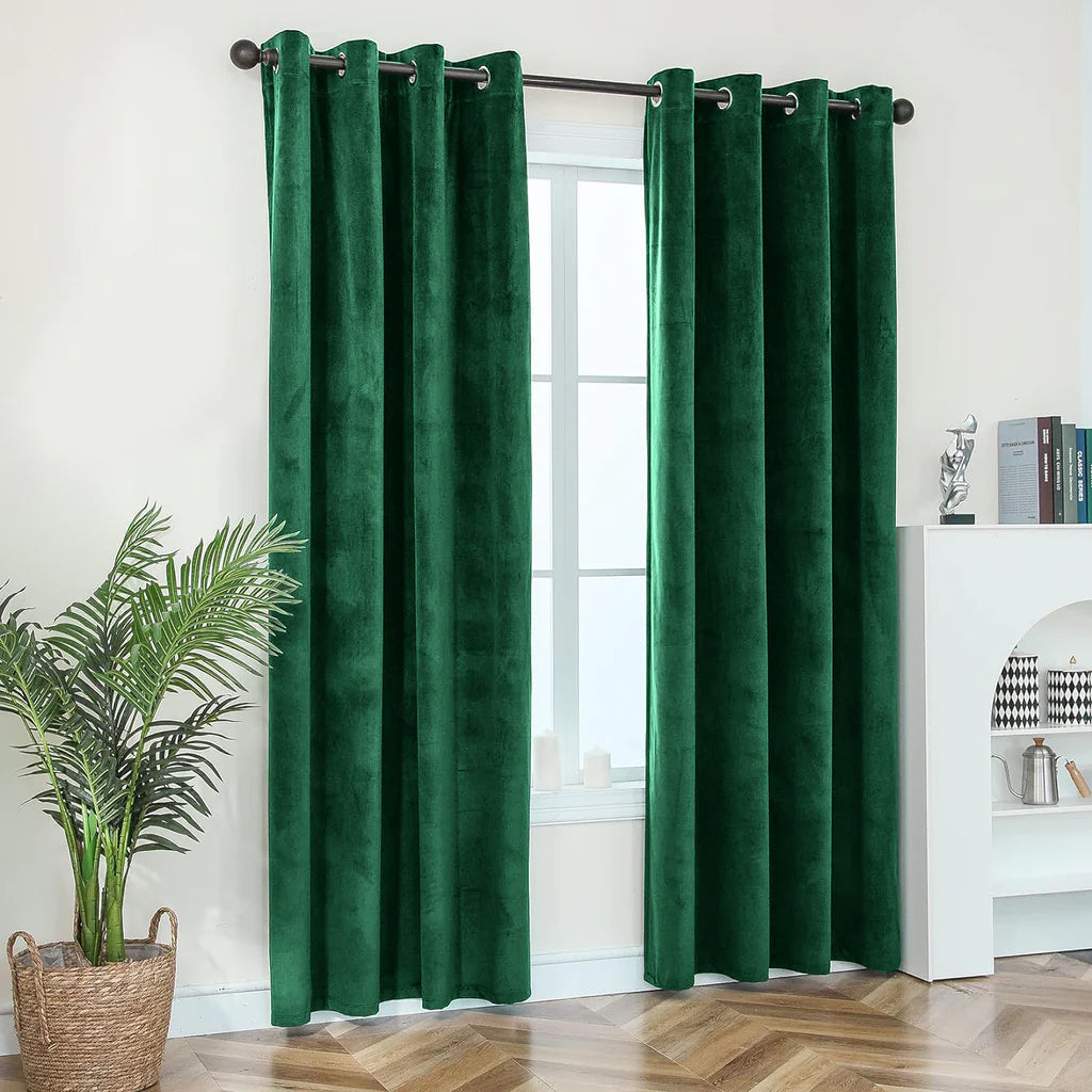 Green Premium Quality Velvet Curtains