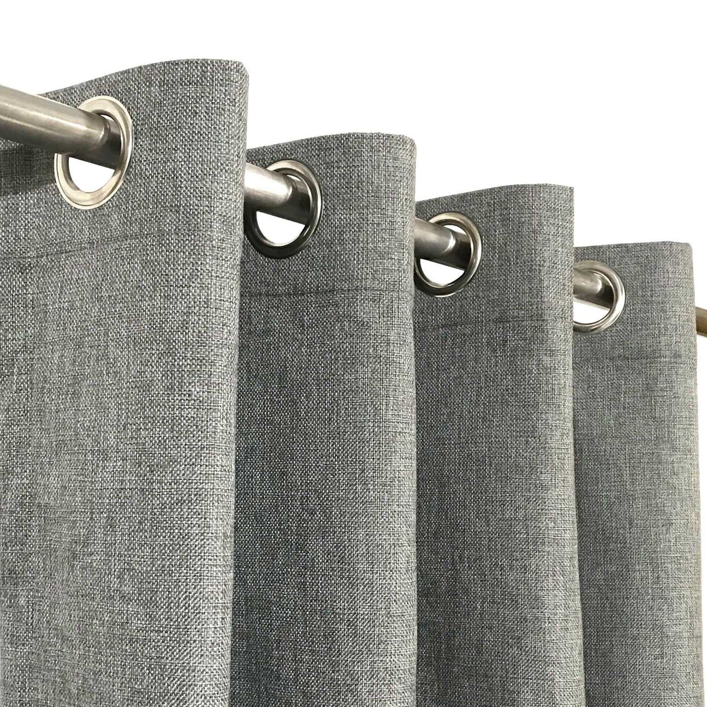 Dark Grey Thick Jute Curtain