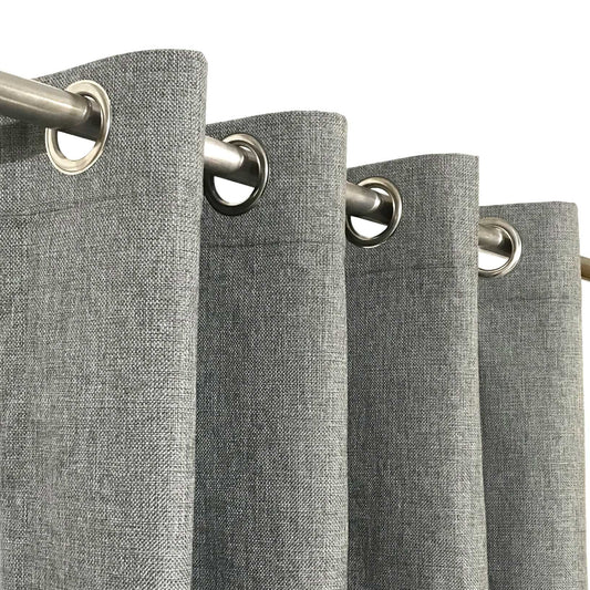 Dark Grey Thick Jute Curtain