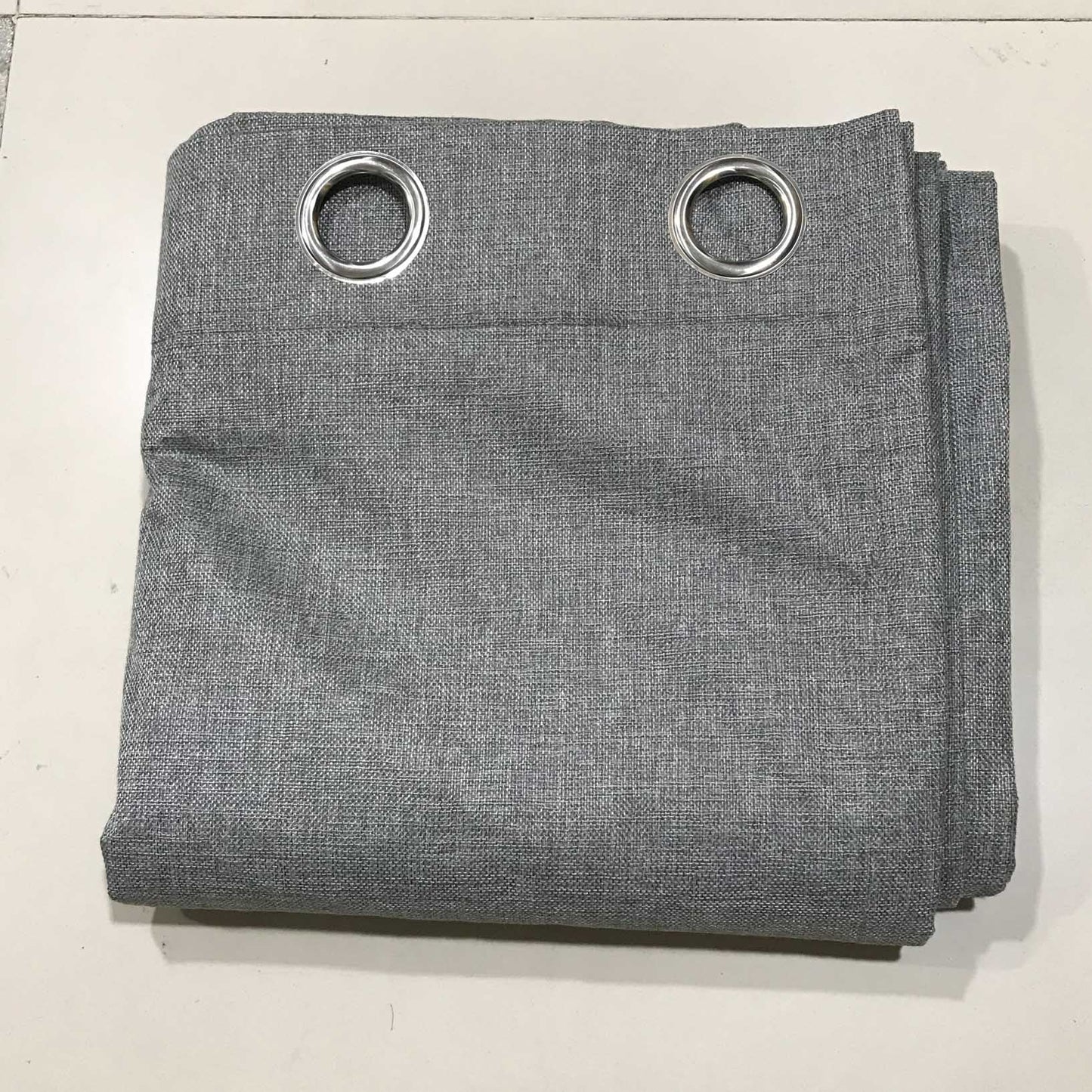 Dark Grey Thick Jute Curtain