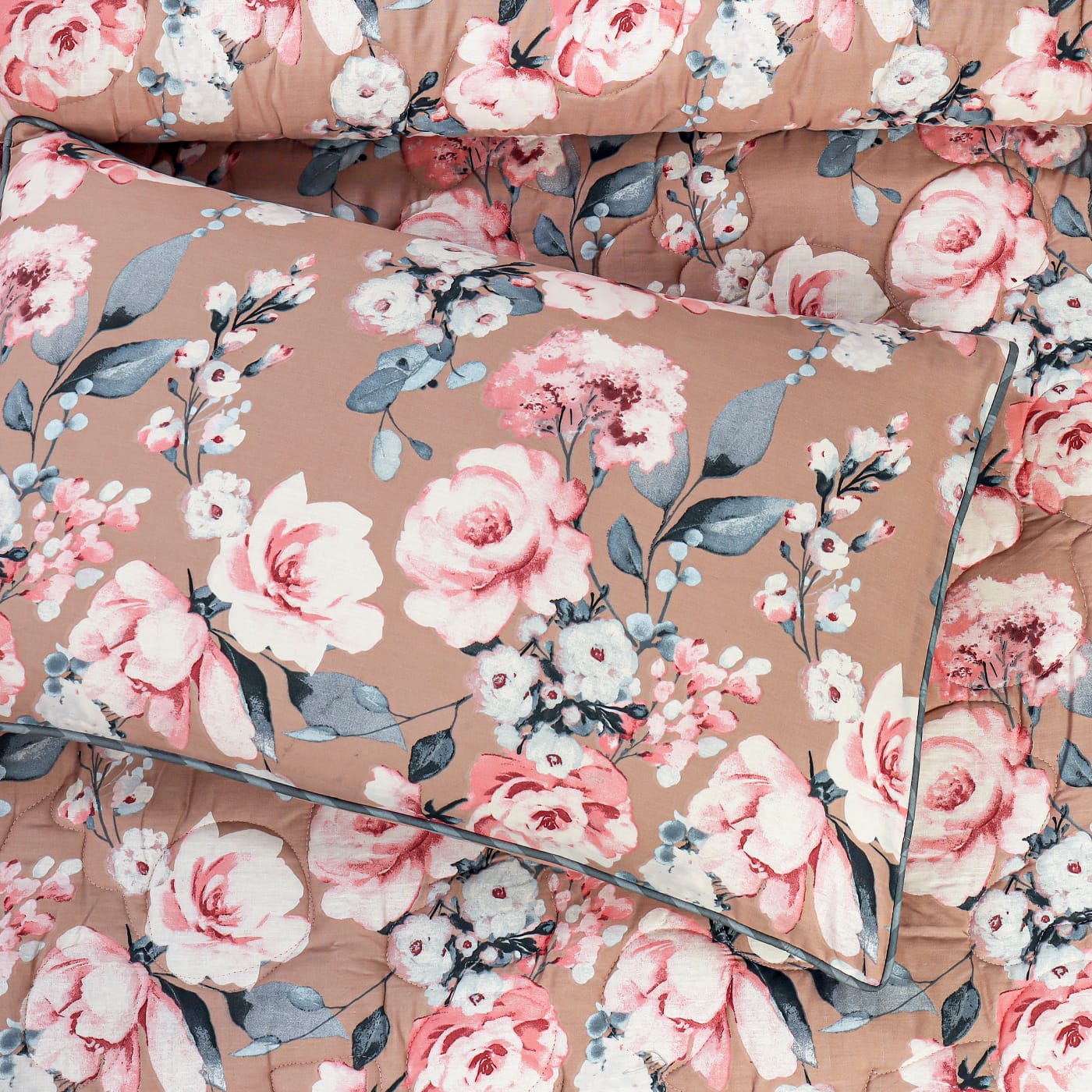 8 Pc's Export Quality Cotton Bed Sheet & Comforter Set