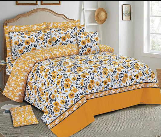 Printed 3 Pc’s Cotton King Size Bed Sheet