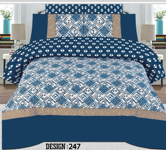 6 PC's Cotton Quilt/Razai Cover Bed Sheet Set