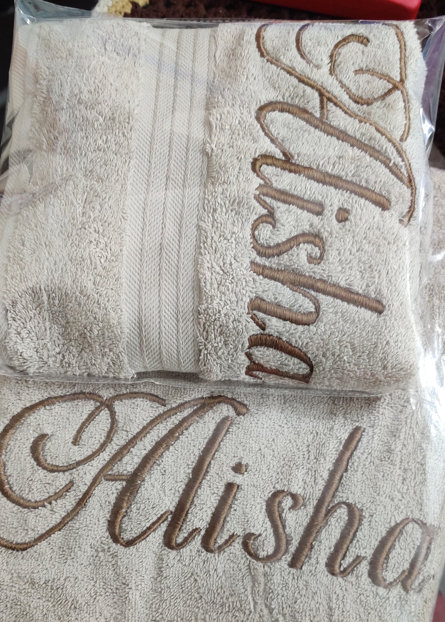 Personalized Name Logo Monogram Embroidered Bath Towel