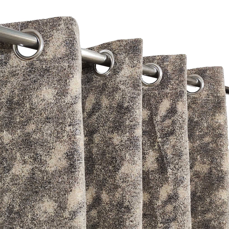 Light Brown Premium Thick Viscose Eyelet Curtain – Ready to Hang