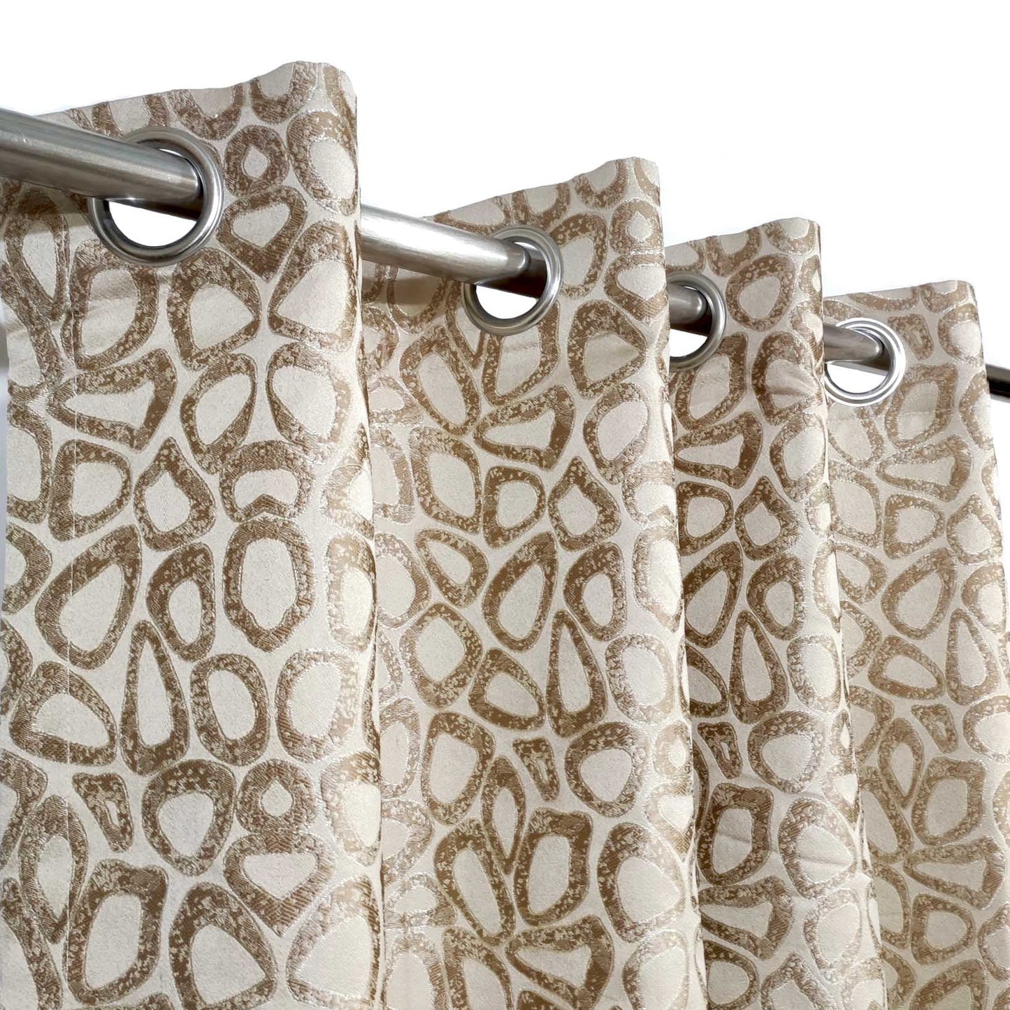 Light Brown Viscose Ready Made Curtain