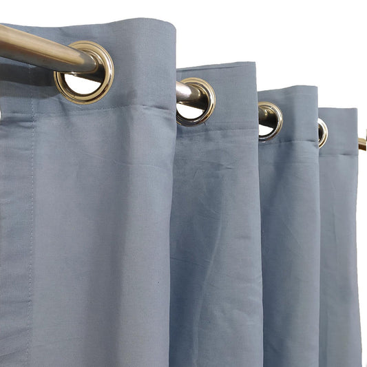 Light Grey Plain Duck Cotton Curtain