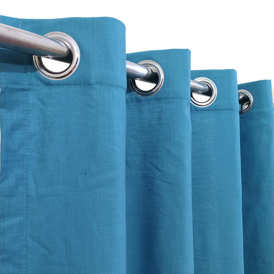 Light Turquoise Plain Duck Cotton Curtain