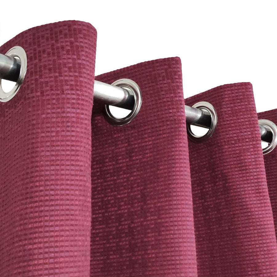 Maroon Jacquard Window Curtain