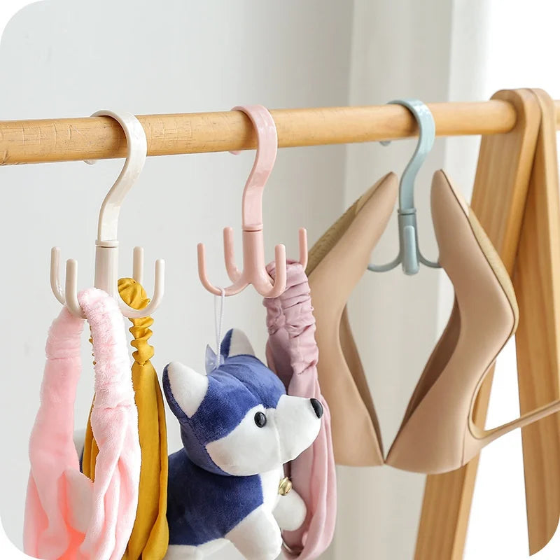 Space-Saving 360° Storage Rack Hanger - Adjustable Closet Organizer for Bags, Shoes, Belts & Scarves