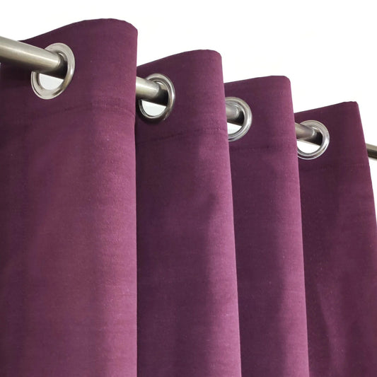 Purple Plain Duck Cotton Curtain