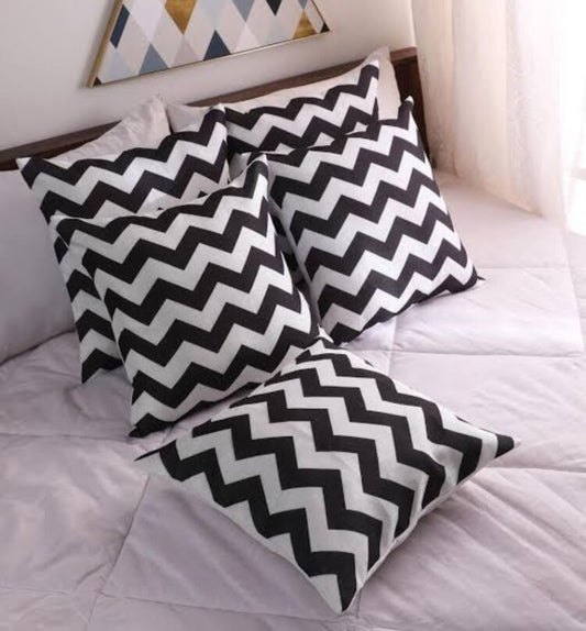 Abstract Pattern Printed Cushion Covers (Pack of 5)