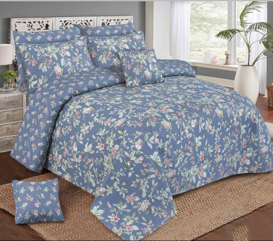 6 PC's Cotton Quilt/Razai Cover Bed Sheet Set