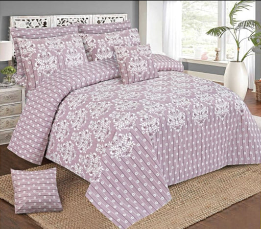 6 PC's Cotton Quilt/Razai Cover Bed Sheet Set