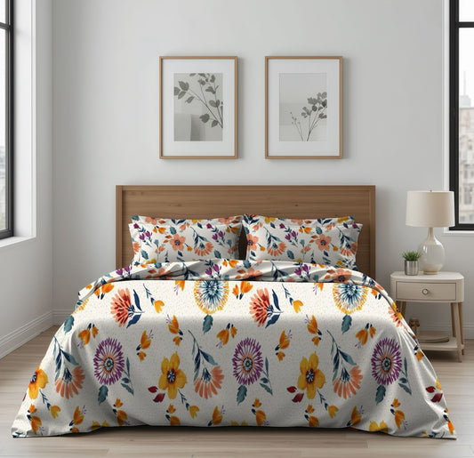 King Size Cotton Bedsheet Set – Soft & Comfortable