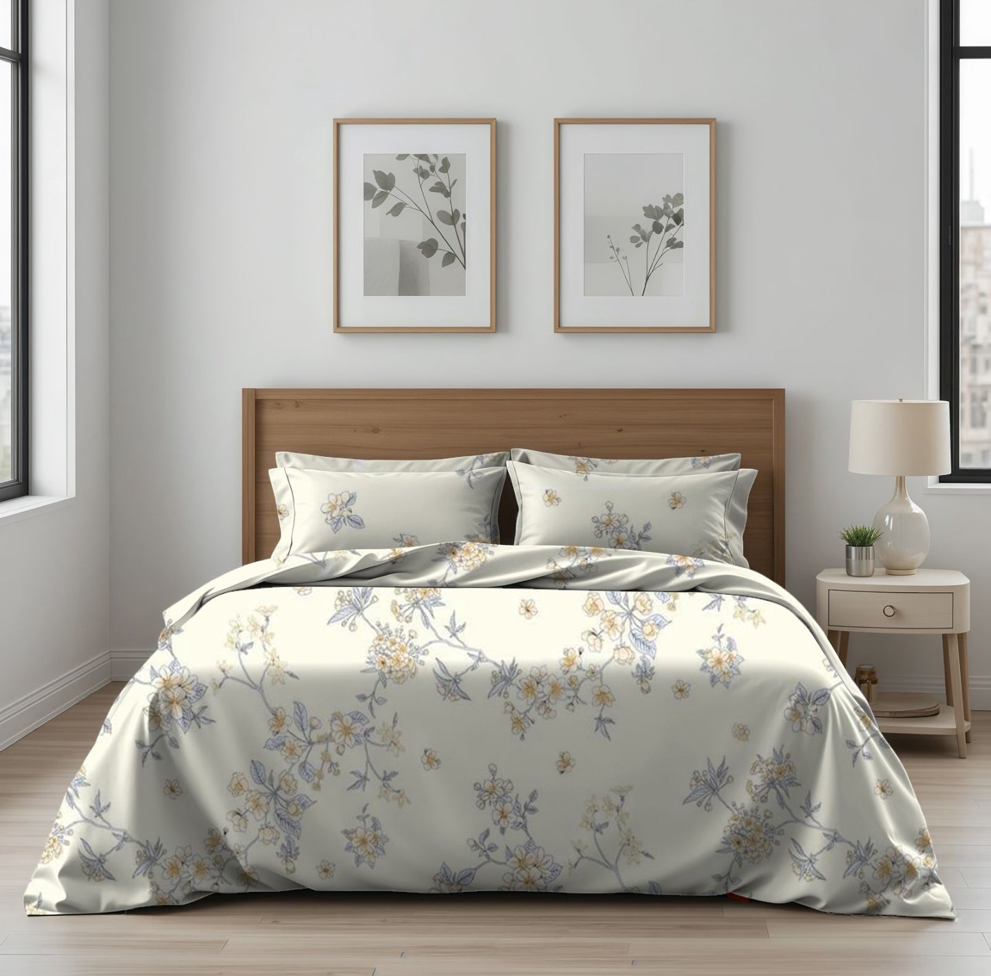 King Size Cotton Bedsheet Set – Soft & Comfortable