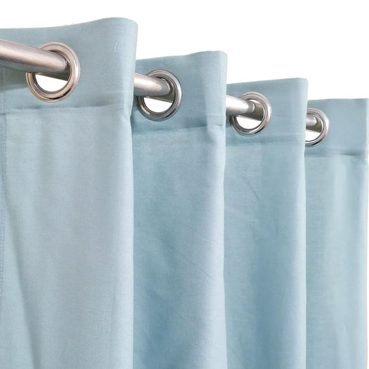 Sky Blue Plain Duck Cotton Curtain