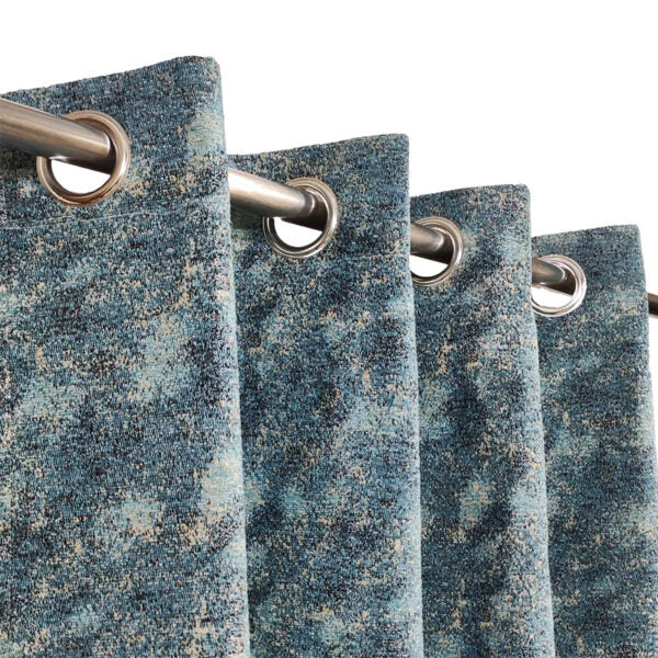 Turquoise Crushed Bulky Sturdy Curtain