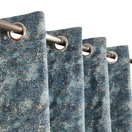 Turquoise Crushed Bulky Sturdy Curtain