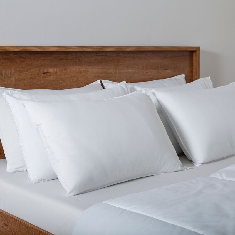 Pack of 6 Bounce Back High Quality Pillows - Hollow Ball Fibre White Pillows