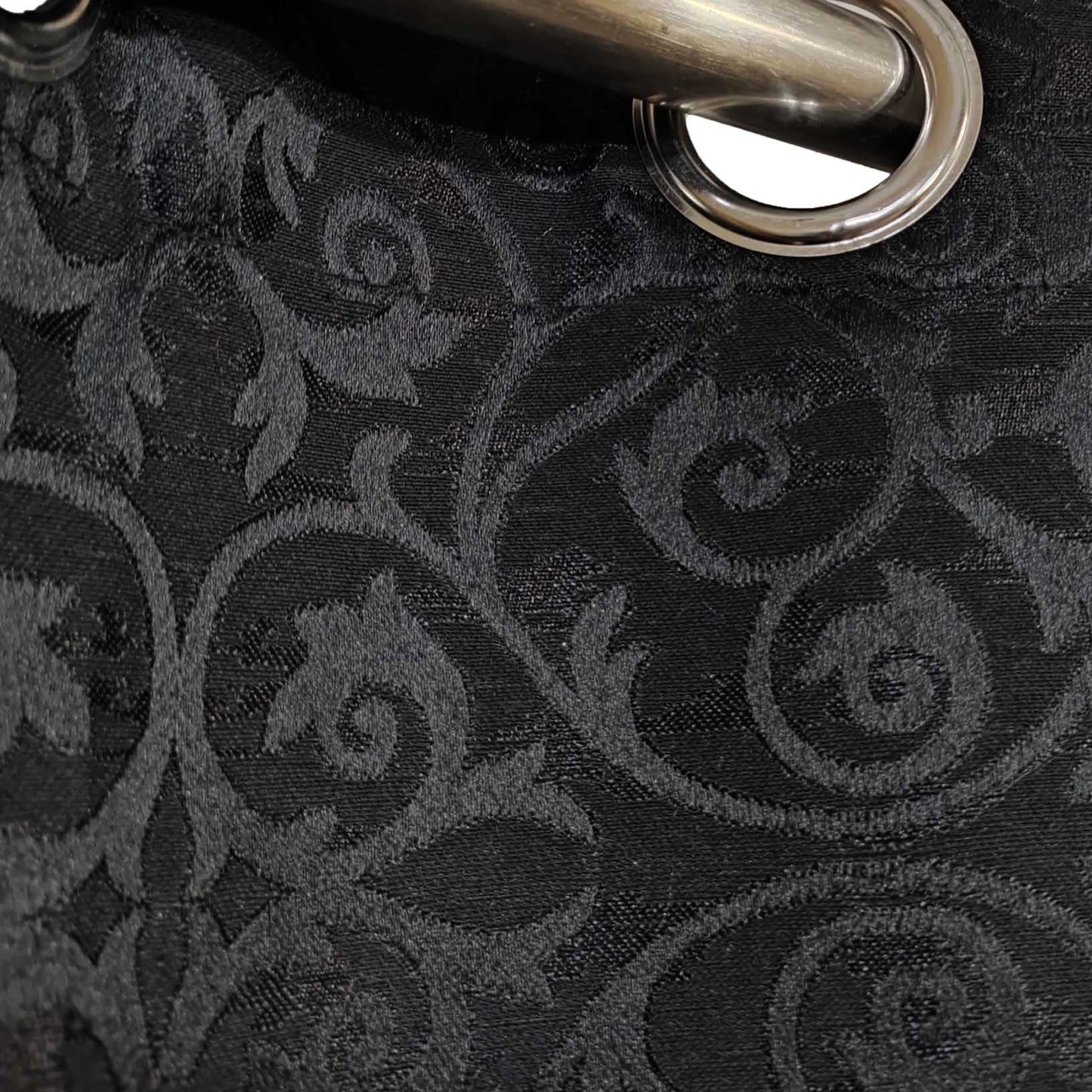 Black Premium Quality Eyelet Curtain - Single Panel