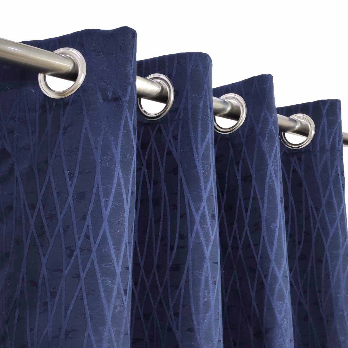 Blue Premium Quality Eyelet Curtain - Single Panel