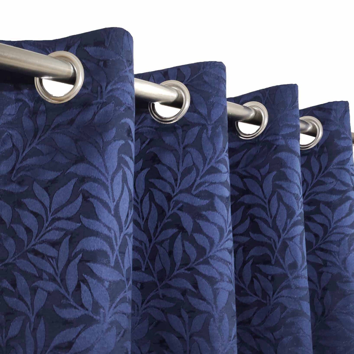 Blue Premium Quality Eyelet Curtain - Single Panel