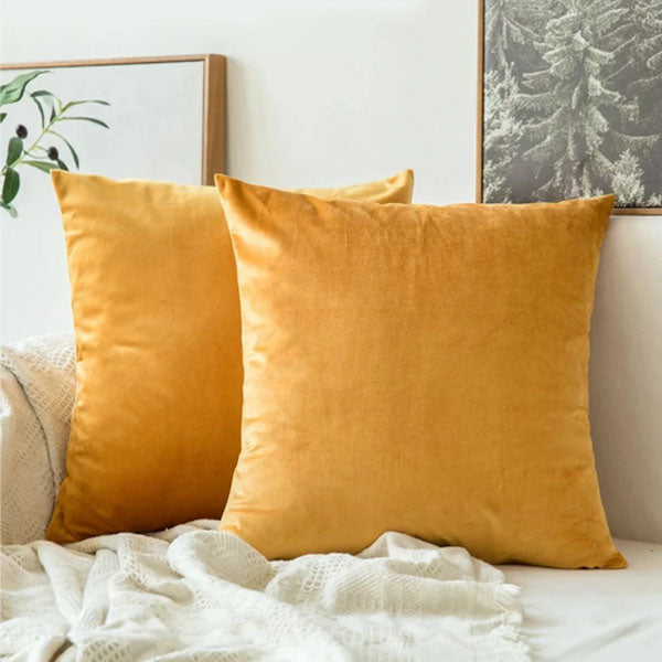 Golden Velvet Cushion Covers- Pack of 2