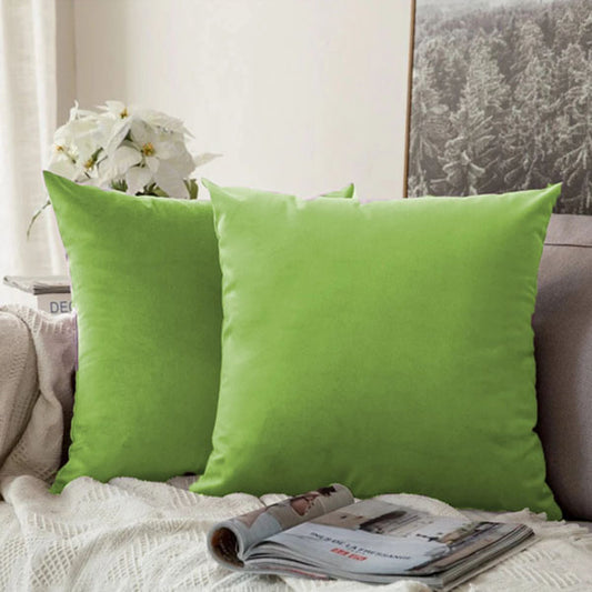 Green Velvet Cushion Covers- Pack of 2